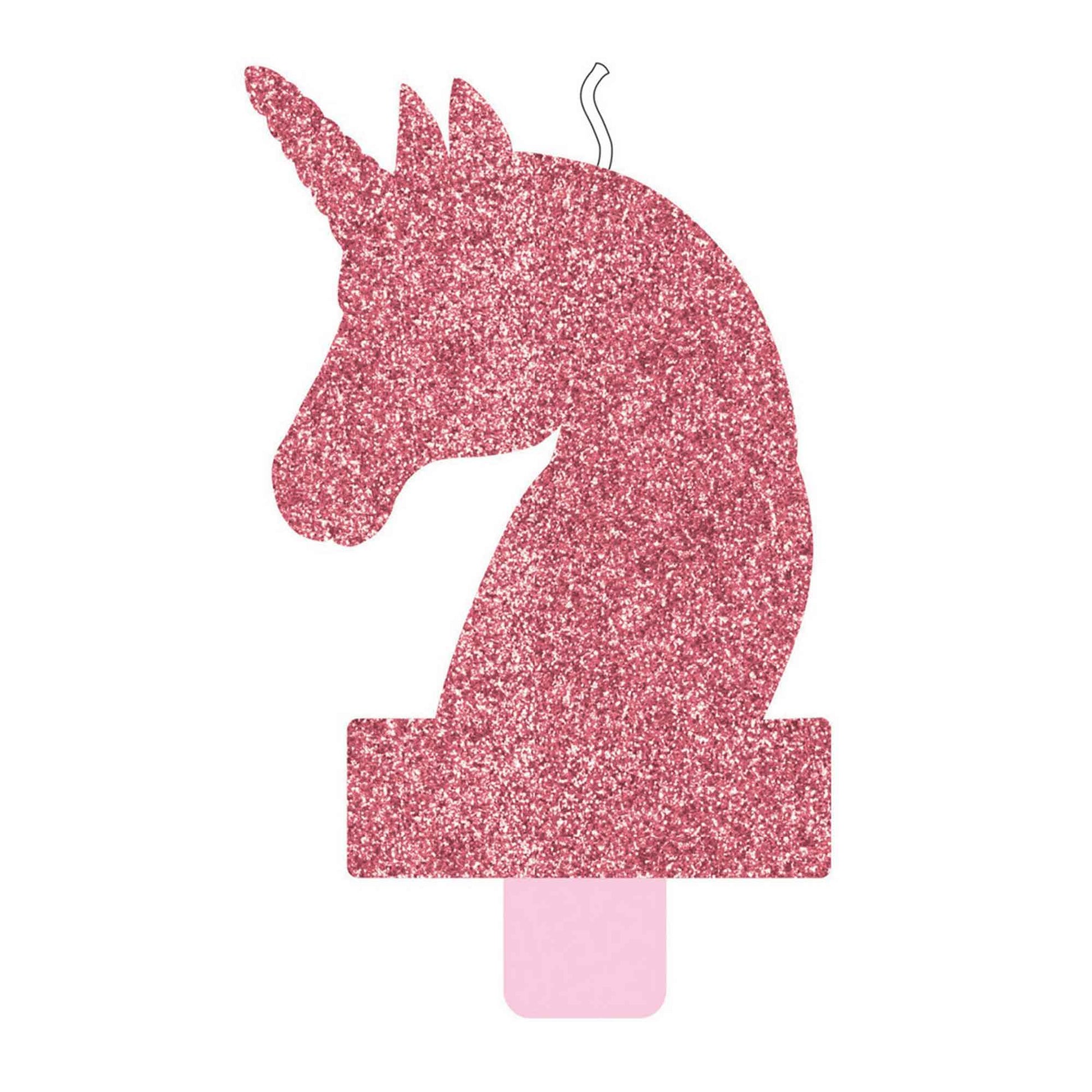 Magical Unicorn Glitter BDAY Candle NIS Traders