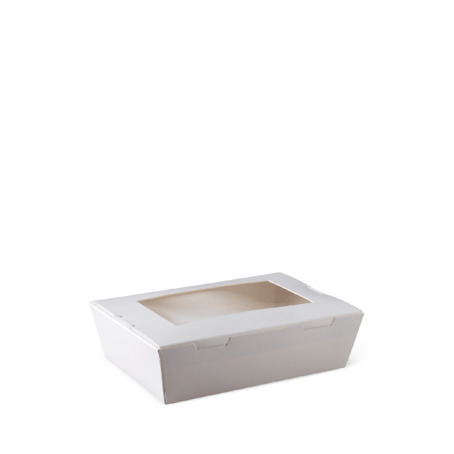 EXTRA SMALL WINDOW LUNCH BOX WHITE 1pc