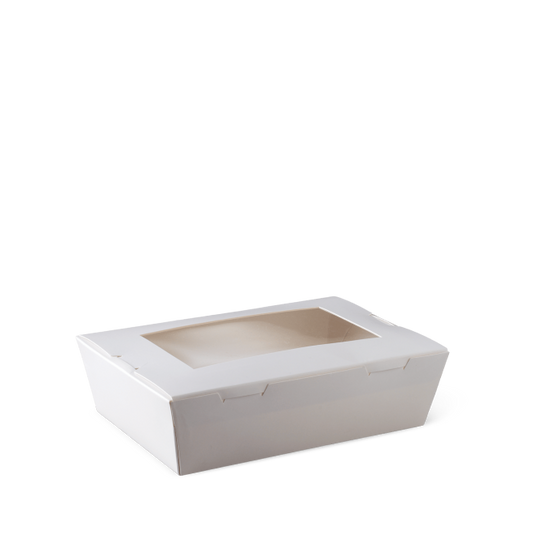 WHITE SMALL WINDOW LUNCH BOX50pk