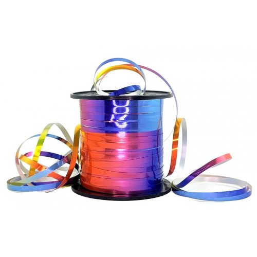 Metallic Curling Ribbon Rainbow 225m 1pc NIS Traders