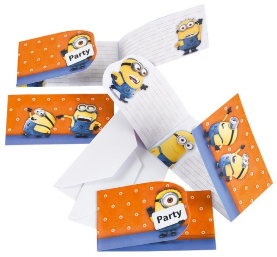 Minions Invitation Card 6pk NIS Traders