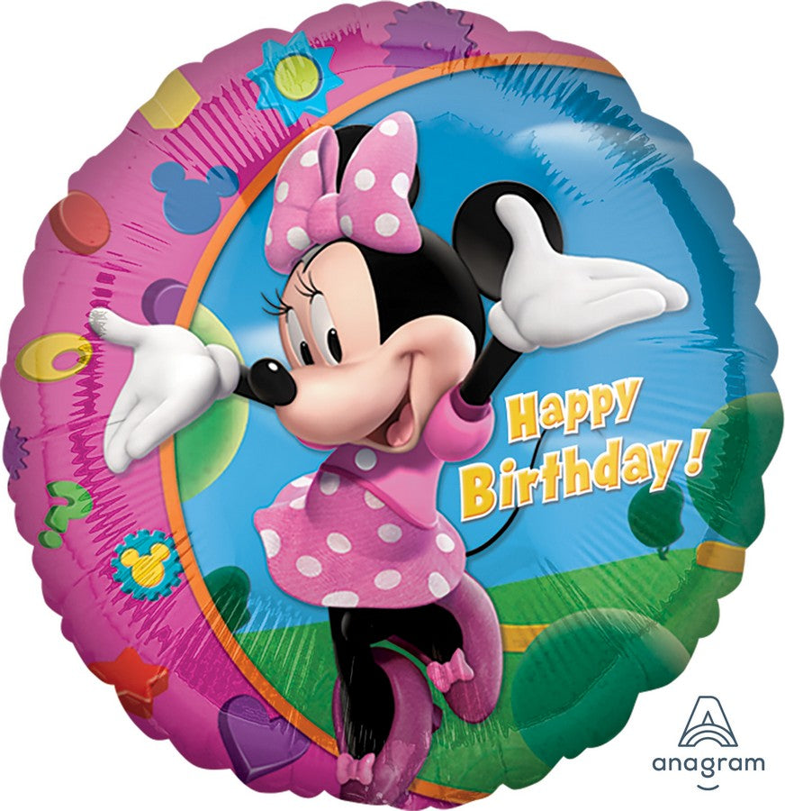 Minnie Happy Birthday Foil Balloon (45cm) NIS Traders