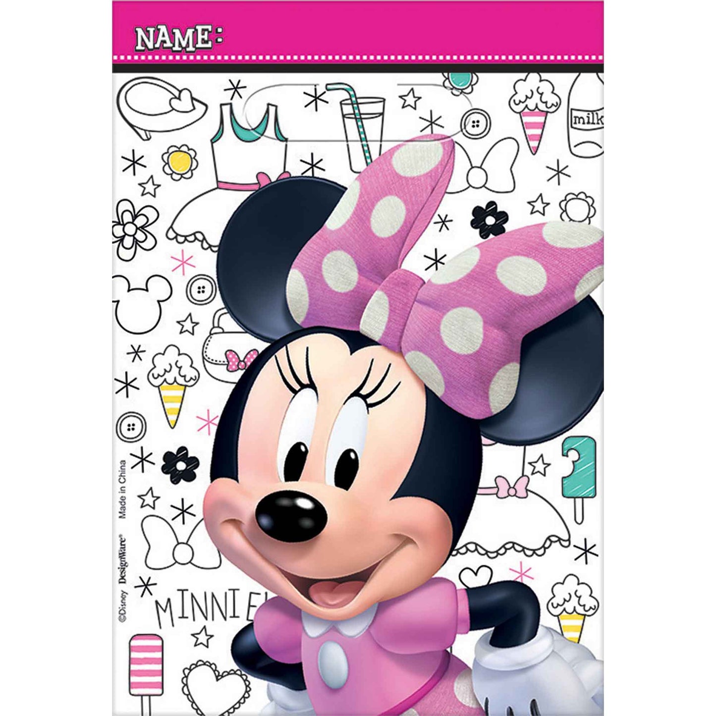 Minnie Mouse Happy Helpers Folded Loot Bag NIS Traders