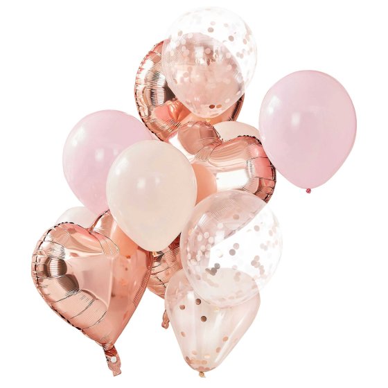 Mix It Up Rose Gold And Blush Balloon BUNDLE 12pk NIS Traders