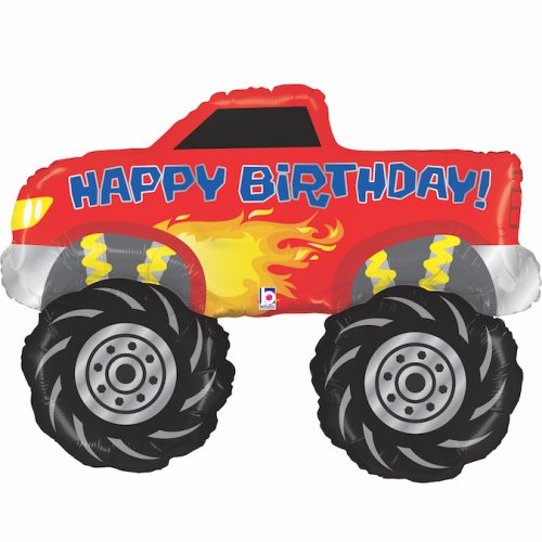 Monster Truck Birthday Shape Foil balloon 40inch NIS Traders