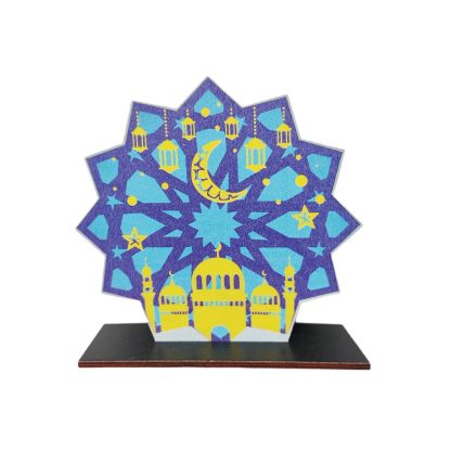 Moon and Star Eid Wooden Table Decoration NIS Traders