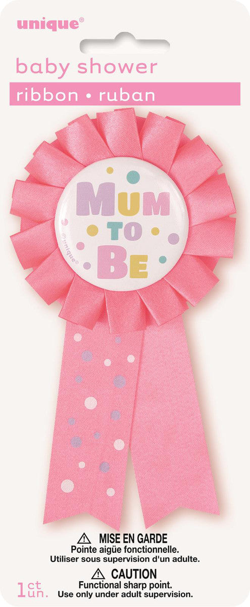 Mum To be Award Ribbon (Pink, Blue) NIS Traders