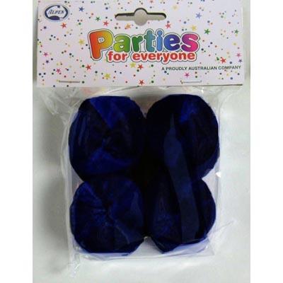 Navy Blue Streamer Crepe Pack of 4 NIS Traders