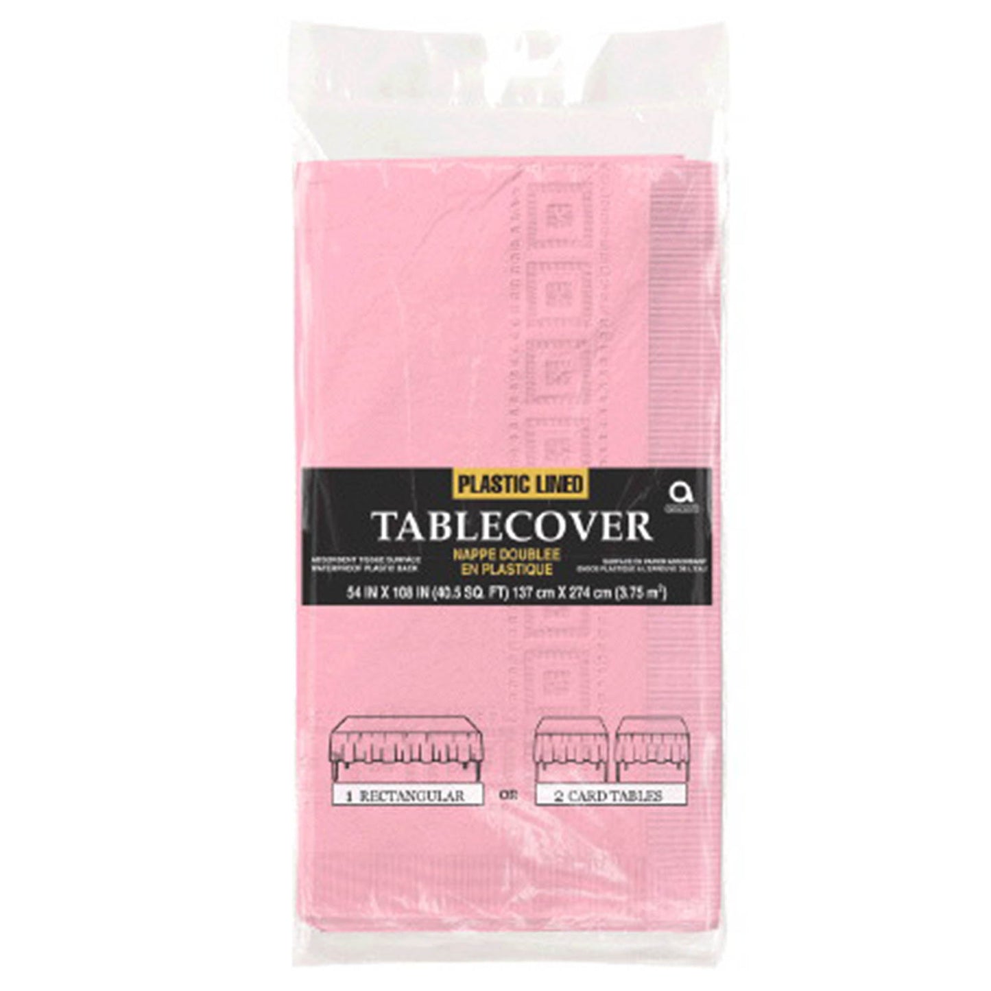 New Pink  3PLY Table Cover  Paper & Plastic Lined NIS Traders