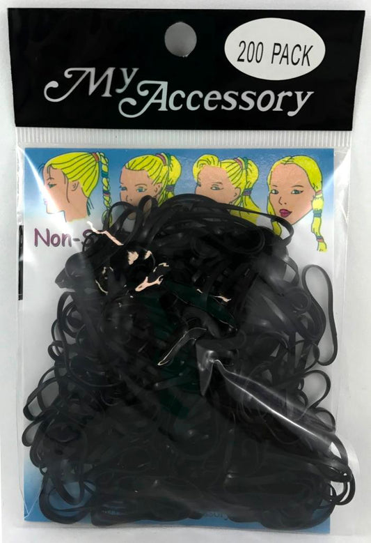 Non-Stick Hair Elastic Black P200 NIS Traders