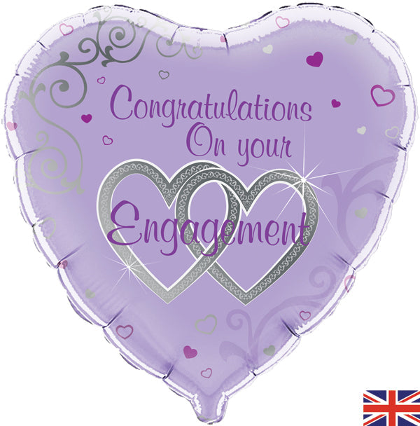 ENGAGEMENT CONGRATS Foil Balloon 18" 1pc