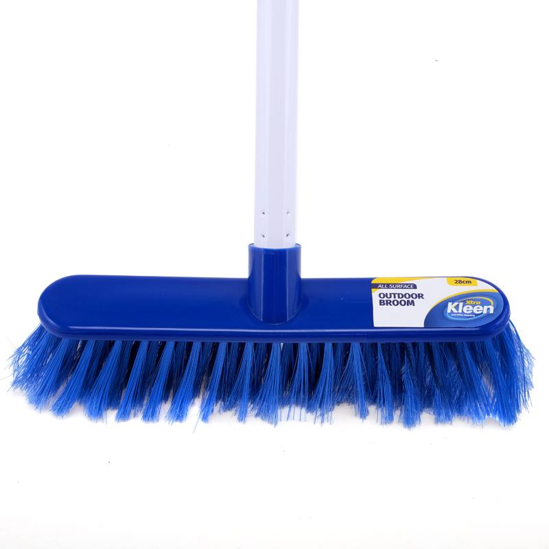 Outdoor All Purpose Broom - Bristle Head (28cm x 7cm) Handle (120cm) NIS Traders