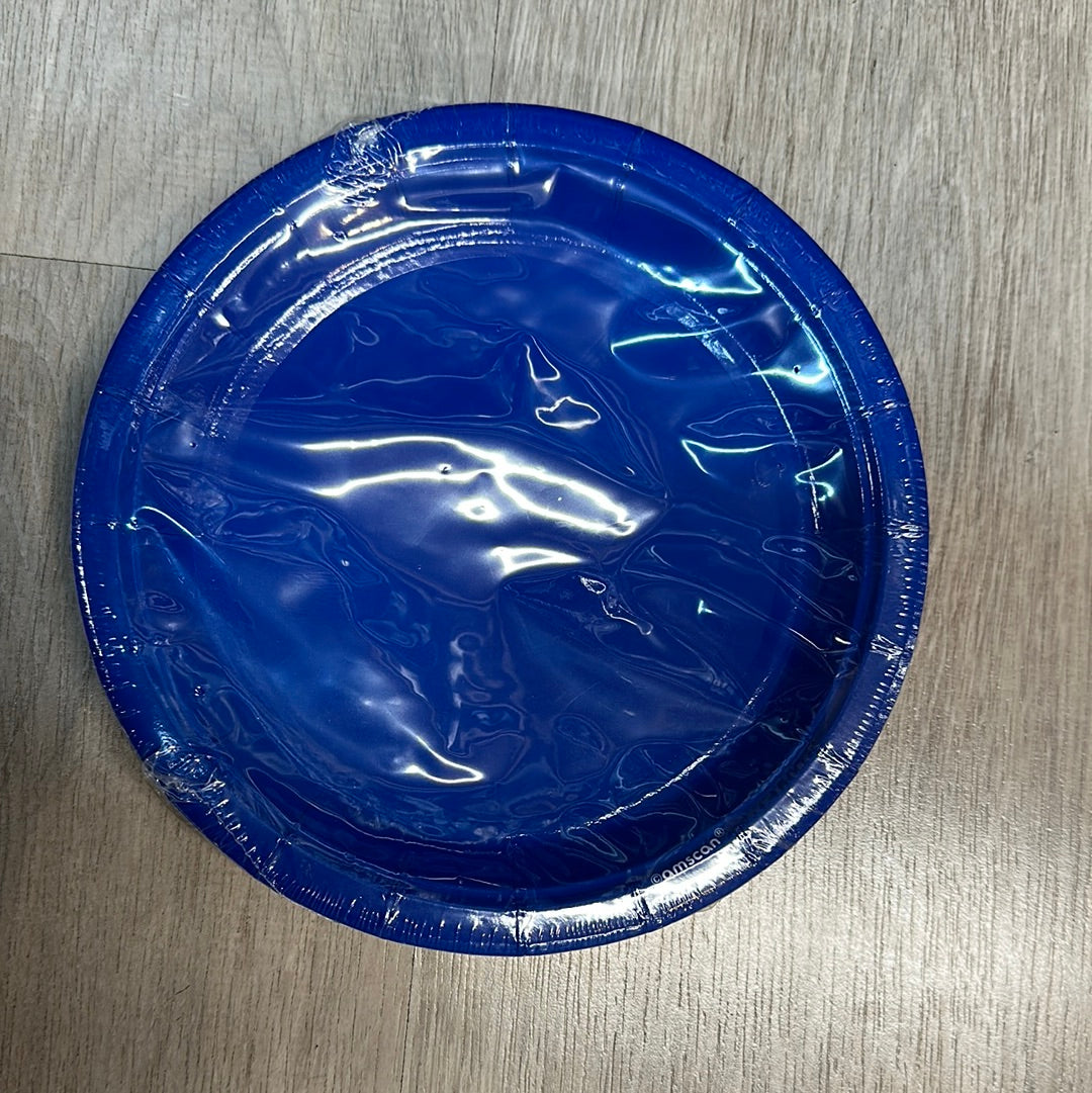 PAPER PLATES 17CM ROUND 20CT - ROYAL BLUE NIS Traders