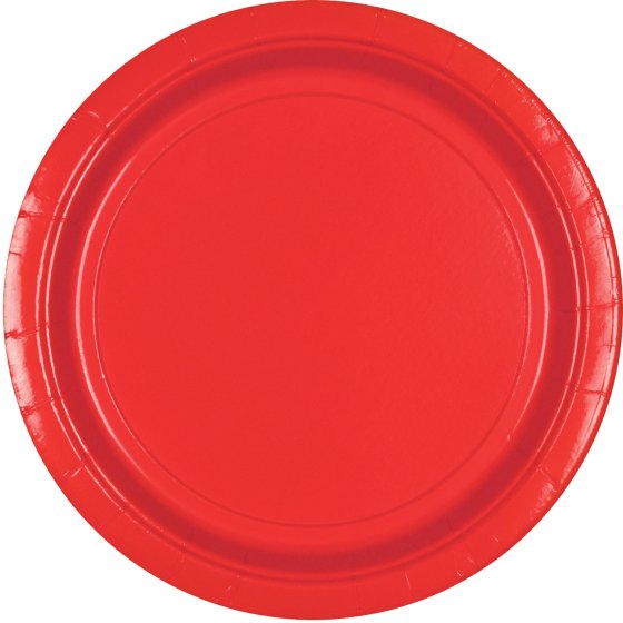 PAPER PLATES 17CM ROUND - APPLE RED (20 pack) NIS Traders