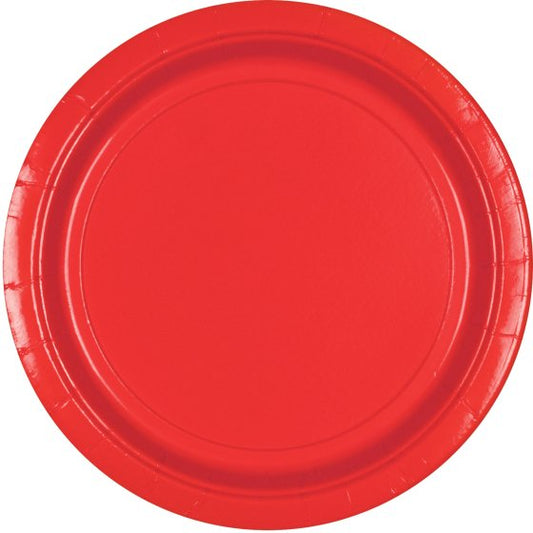 PAPER PLATES 17CM ROUND - APPLE RED (20 pack) NIS Traders