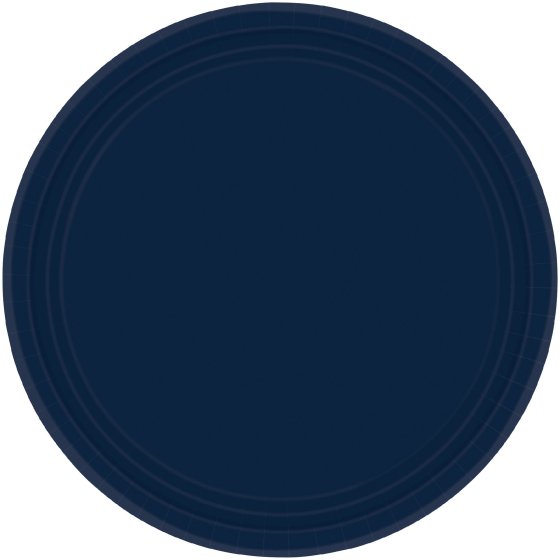 PAPER PLATES 17CM ROUND True Navy Blue 20pk NIS Traders