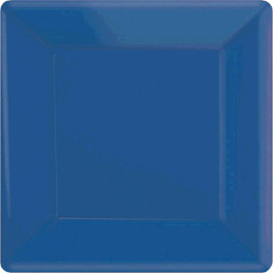 PAPER PLATES 17CM SQUARE 20CT-BRIGHT ROYAL BLUE NIS Traders