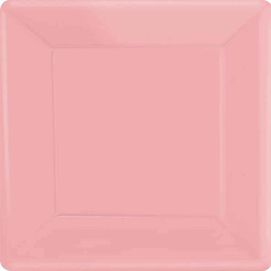 PAPER PLATES 17CM SQUARE 20CT-NEW PINK NIS Traders