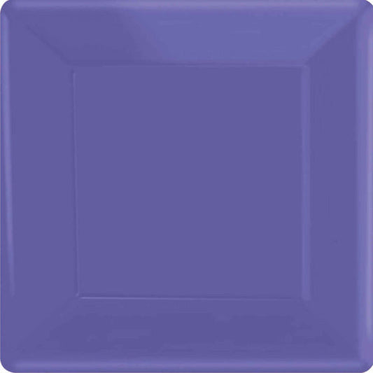 PAPER PLATES 17CM SQUARE 20CT-NEW PURPLE NIS Traders