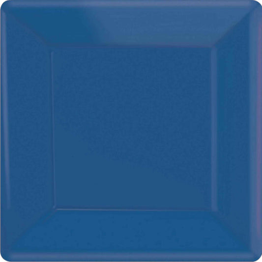 PAPER PLATES 26CM SQUARE 20CT - BRIGHT ROYAL BLUE NIS Traders