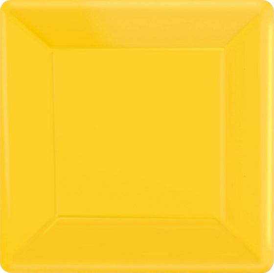 PAPER PLATES 26CM SQUARE 20CT - YELLOW SUNSHINE NIS Traders