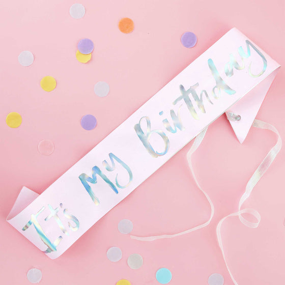 PASTEL PARTY IT'S MY BIRTHDAY! SASH NIS Traders