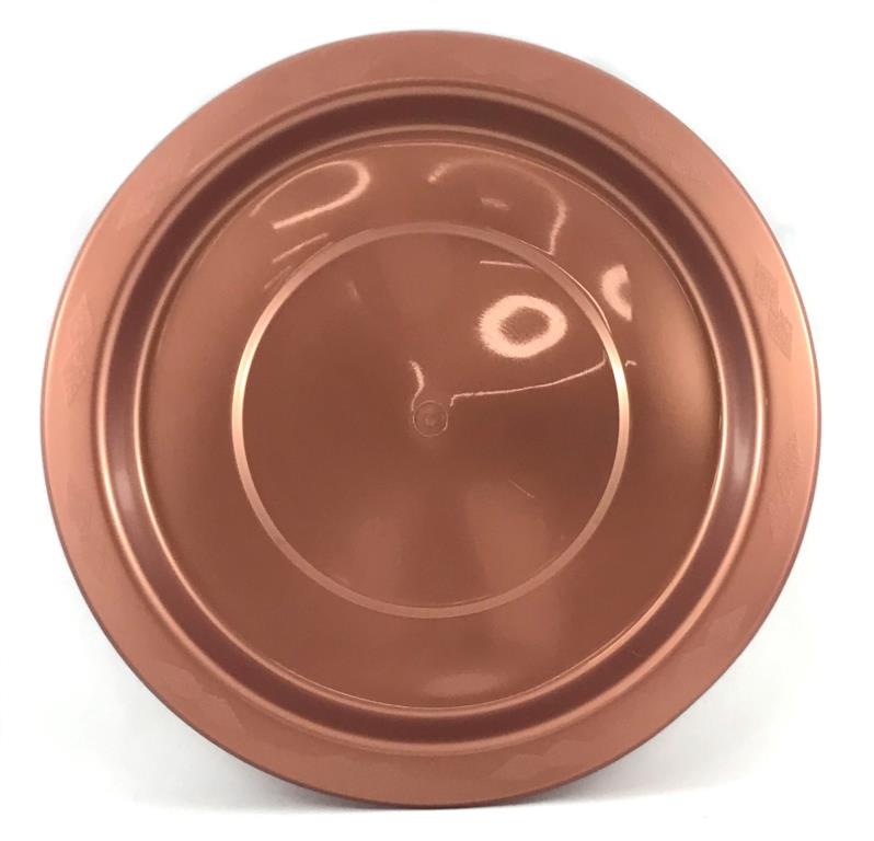 Buy PLATE PLASTIC DINNER ROSEGOLD 230mm (25 PC) at NIS Packaging & Party Supply Brisbane, Logan, Gold Coast, Sydney, Melbourne, Australia