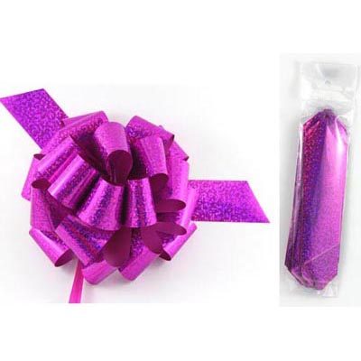 PULL BOW Holographic FUCHSIA 1 PC NIS Traders