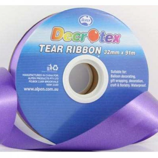 Buy PURPLE TEAR RIBBON 32MMX91M at NIS Packaging & Party Supply Brisbane, Logan, Gold Coast, Sydney, Melbourne, Australia