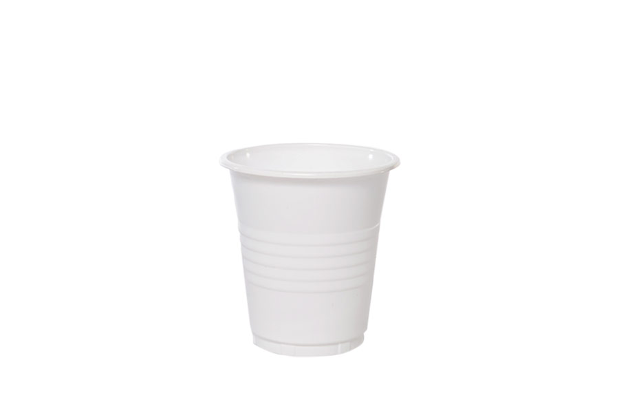 200mL White Water Dispenser Cup Plastic 100PK