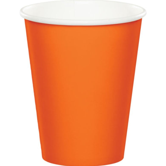 Paper Cups 20 PACK 266ML - ORANGE NIS Traders