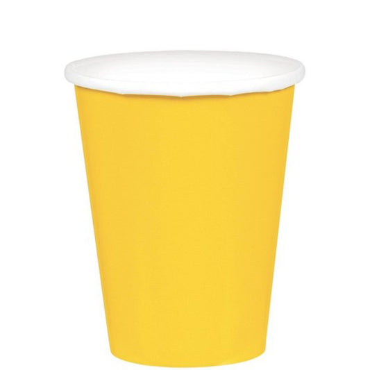 Paper Cups 266ML 20 PACK - YELLOW SUNSHINE NIS Traders