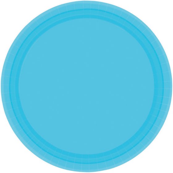 Paper Plates 17CM Round - CARIBBEAN BLUE (20 Pack) NIS Traders