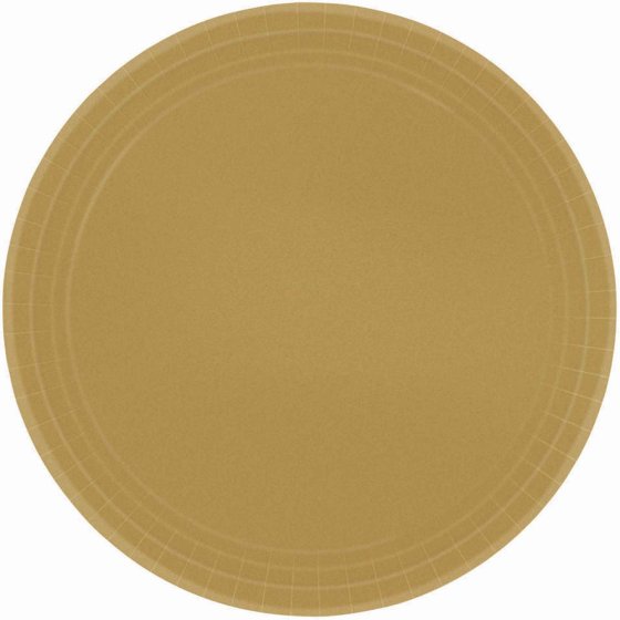 Paper Plates 17CM Round - GOLD (20 Pack) NIS Traders