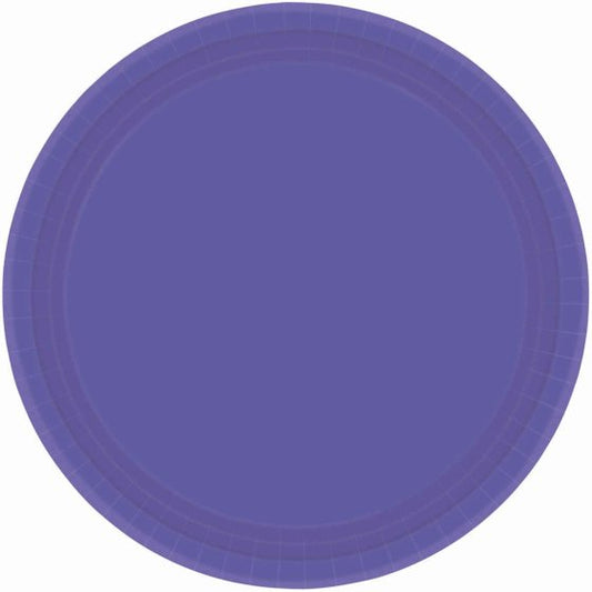 Paper Plates 23CM Round - NEW PURPLE (20 Pack) NIS Traders