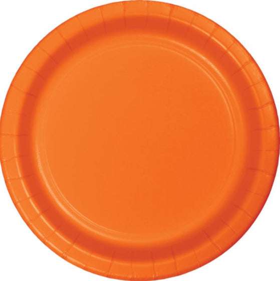 Paper Plates 23CM Round - ORANGE (20 Pack) NIS Traders