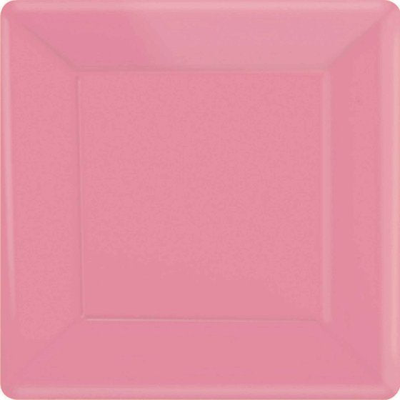 Paper Plates 26CM Square - NEW PINK (20 Pack) NIS Traders