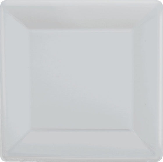 Paper Plates 26cm Square 20pk - SILVER NIS Traders