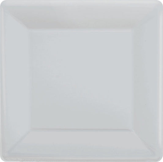 Paper Plates 26cm Square 20pk - SILVER NIS Traders