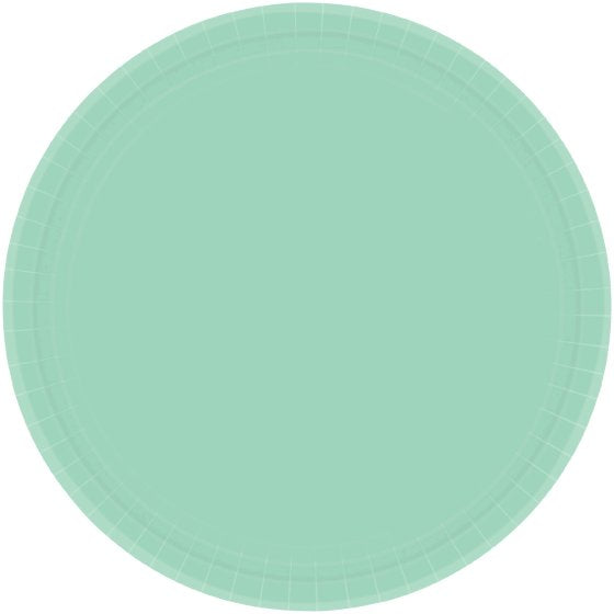 Paper Plates 7in/17cm Round - COOL MINT (20 Pack) NIS Traders