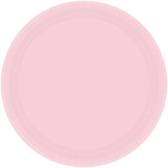 Paper Plates 9in/23cm Round 20CT-BLUSH PINK NIS Traders