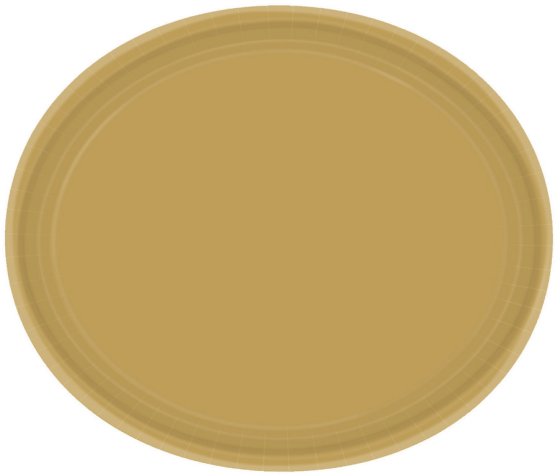 Paper Plates Oval 30cm GOLD 20pk NIS Traders