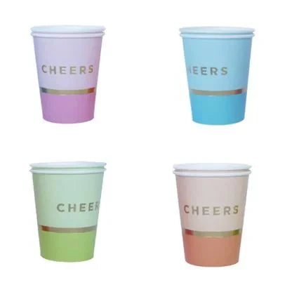 Pastel 9oz Paper Cups 8pk NIS Traders