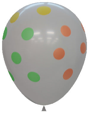 Buy Pastel Printed Balloons Multi Polkadots at NIS Packaging & Party Supply Brisbane, Logan, Gold Coast, Sydney, Melbourne, Australia