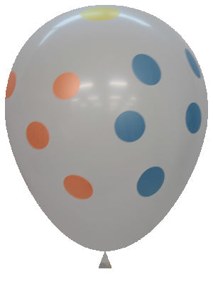 Buy Pastel Printed Balloons Multi Polkadots at NIS Packaging & Party Supply Brisbane, Logan, Gold Coast, Sydney, Melbourne, Australia