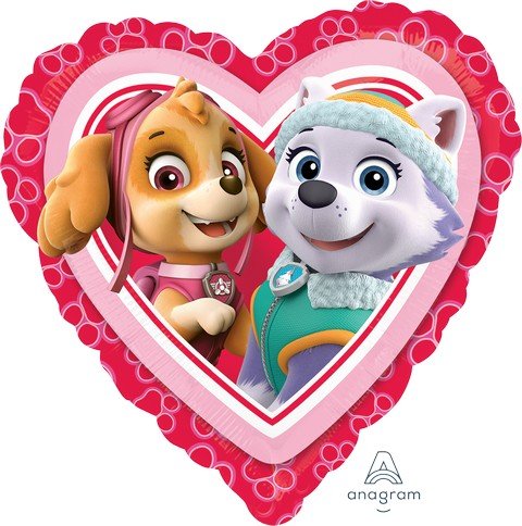 Paw Patrol Love - Girl Foil Balloon 45cm NIS Traders