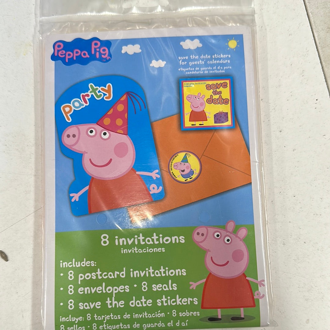 Peppa pig invitations NIS Traders