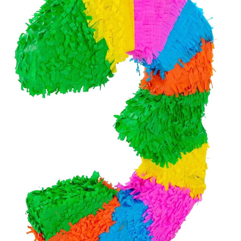 Buy Pinata Number 3 Multicolour at NIS Packaging & Party Supply Brisbane, Logan, Gold Coast, Sydney, Melbourne, Australia