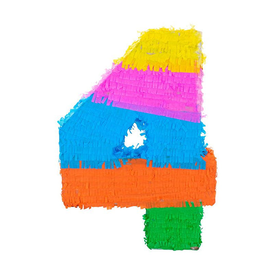 Buy Pinata Number 4 Multicolour at NIS Packaging & Party Supply Brisbane, Logan, Gold Coast, Sydney, Melbourne, Australia