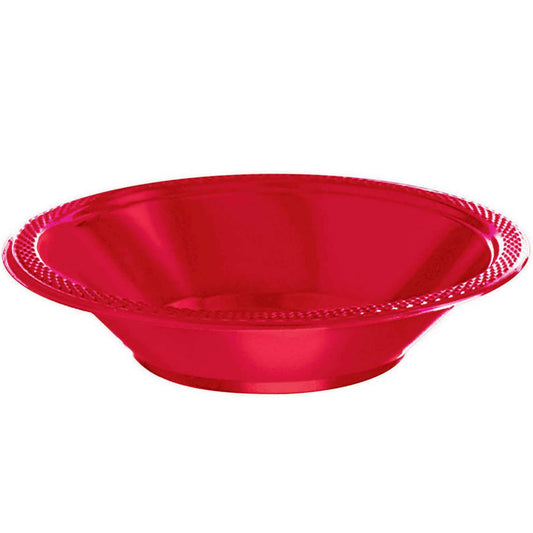 Plastic Bowl 12oz/355ml 20CT Apple Red NIS Traders